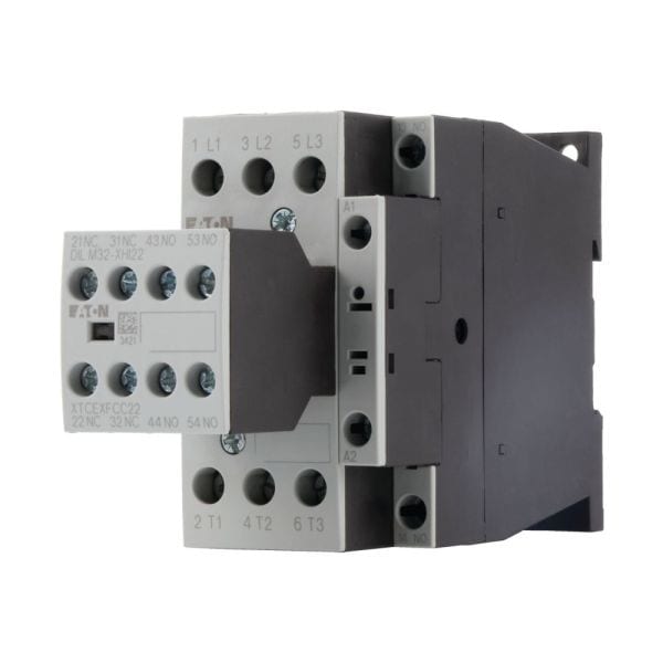 EATON - Leistungsschütz, 380 V 400 V 15 kW, 3 S, 2 Ö, 230 V 50 Hz, 240 V 60 Hz, Wechselstrombetätigung, Schraubklemmen