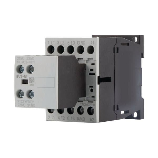 EATON - Leistungsschütz, 380 V 400 V 3 kW, 2 S, 1 Ö, 24 V DC, Gleichstrombetätigung, Schraubklemmen