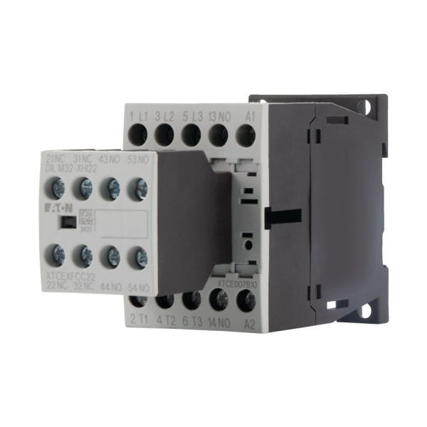 EATON - Leistungsschütz, 380 V 400 V 3 kW, 3 S, 2 Ö, 230 V 50 Hz, 240 V 60 Hz, Wechselstrombetätigung, Schraubklemmen