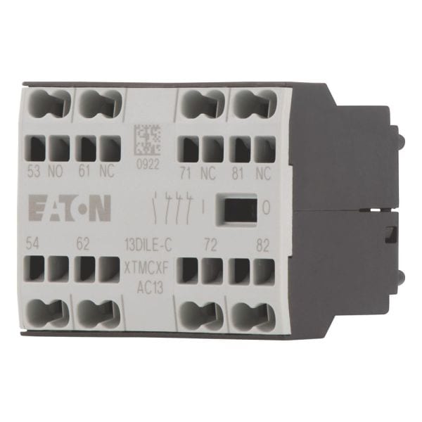 EATON - Hilfsschalterbaustein, 4-polig, 1 S, 3 Ö, Frontbefestigung, Federzugklemmen, DILE(E)M…-C, DILER…-C