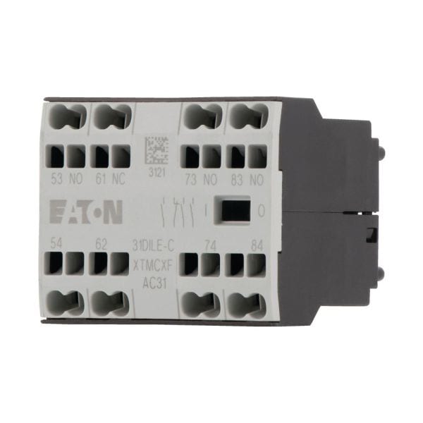 EATON - Hilfsschalterbaustein, 4-polig, 3 S, 1 Ö, Frontbefestigung, Federzugklemmen, DILE(E)M…-C, DILER…-C