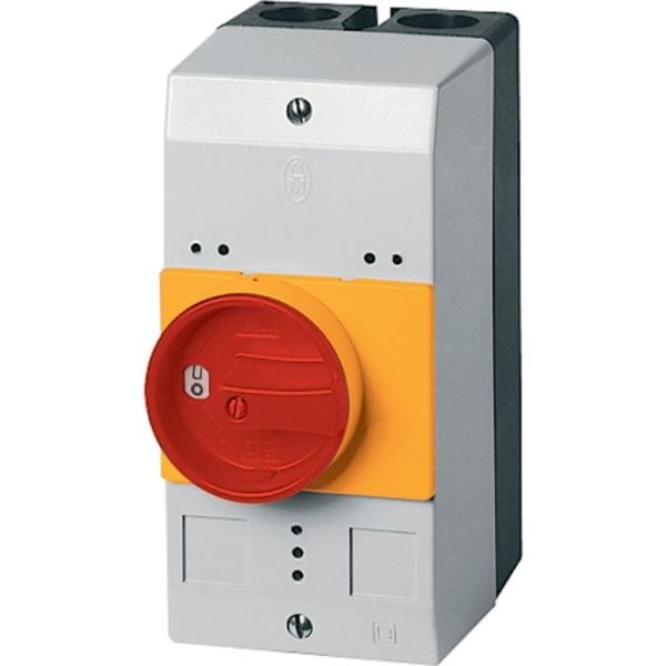 EATON - Isolierstoffgehäuse, CI-PKZ0, H x B x T = 158 x 80 x 126 mm, IP55, Drehgriff rot/gelb