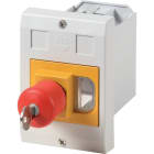 EATON - Isolierstoffgehäuse, E-PKZ0, H x B x T = 129 x 90 x 176 mm, Einbau, + NOT-AUS-Pilztaster, schlüsselbetätigt