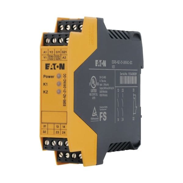 EATON - Sicherheitsrelais zur Zweihand-Steuerung, 24VDC/AC, 2-kanalig, 2 Freigabepfade