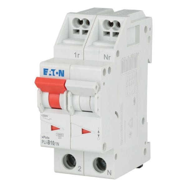 EATON - Leitungsschutzschalter mit Steckklemme, 10 A, 1p+N, Charakteristik: B