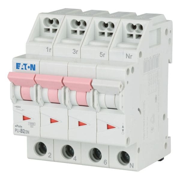 EATON - Leitungsschutzschalter mit Steckklemme, 2 A, 3p+N, Charakteristik: B