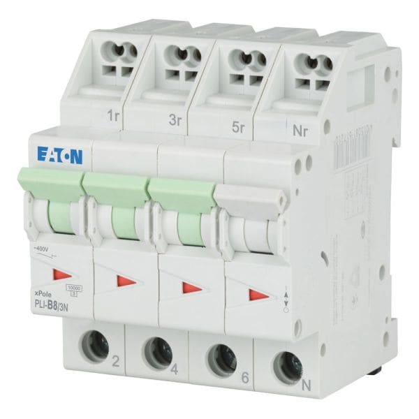 EATON - Leitungsschutzschalter mit Steckklemme, 8 A, 3p+N, Charakteristik: B