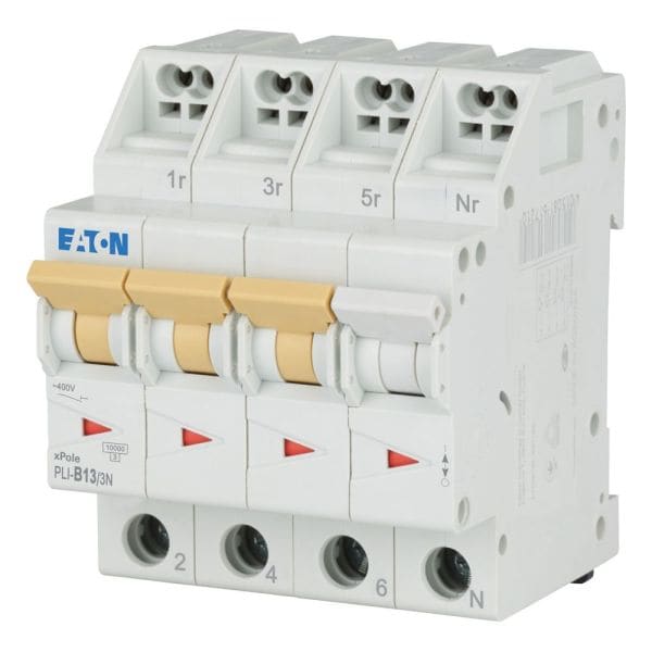 EATON - Leitungsschutzschalter mit Steckklemme, 13 A, 3p+N, Charakteristik: B