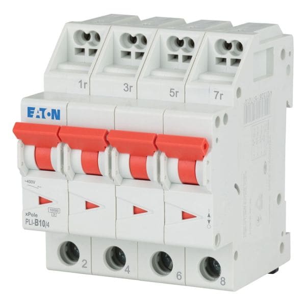 EATON - Leitungsschutzschalter mit Steckklemme, 10 A, 4p, Charakteristik: B