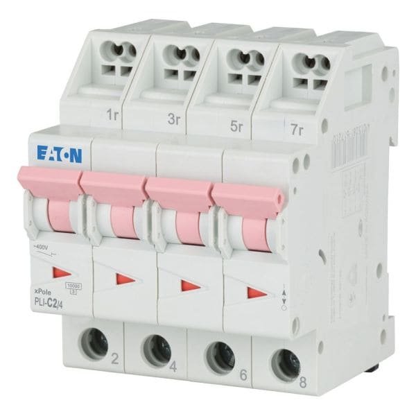 EATON - Leitungsschutzschalter mit Steckklemme, 2 A, 4p, Charakteristik: C