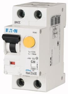 EATON - RCD/LS-Schalter-Kombischalter, 20 A, 30 mA, Leitungsschutzsch. Typ-D-Auslösekennlinien, 1-phasig + N, Fehlerstromleistungsschutzsch. Auslöse