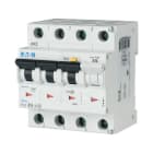 EATON - FI/LS-Kombischalter, 13 A, 100 mA, Leitungsschutzschalter Typ B Auslösecharakteristik, 3-phasig +N, Fehlerstromschutzschalter mit Auslösecha