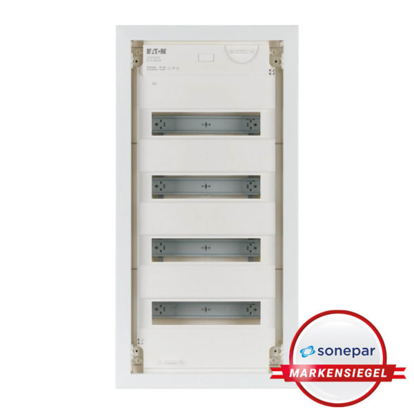 EATON - MS! Hohlwand-Kleinverteiler, 4-reihig, Stahlblechtür flach