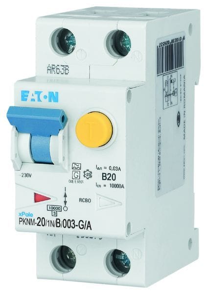 EATON - FI/LS-Kombischalter, 20 A, 30 mA, B-LS-Char, 1N-polig, FI-Char: G/A