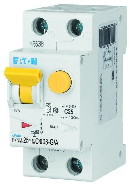 EATON - FI/LS-Kombischalter, 25 A, 30 mA, C-LS-Char, 1N-polig, FI-Char: G/A