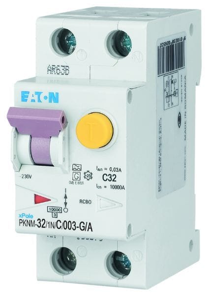 EATON - FI/LS-Kombischalter, 32 A, 30 mA, C-LS-Char, 1N-polig, FI-Char: G/A