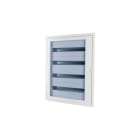 EATON - Unterputz/Hohlwand Flachverteiler mit Sichtfenster komplett, weiß, 24TE pro Reihe, 5 Reihen, Einbautiefe 100mm