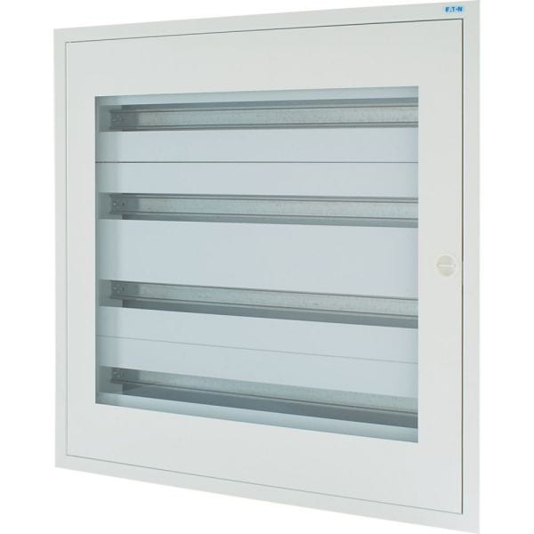 EATON - Unterputz/Hohlwand Flachverteiler mit Sichtfenster komplett, weiß, 33TE pro Reihe, 4 Reihen, Einbautiefe 100mm
