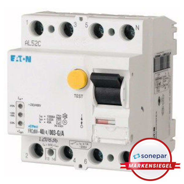 EATON - MS! digitaler FI-Schalter, 40A, 4p, 30mA, Typ G/A