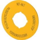 EATON - Schild, NOT-HALT, D = 60 mm, gelb, PL, EN, DE, IT