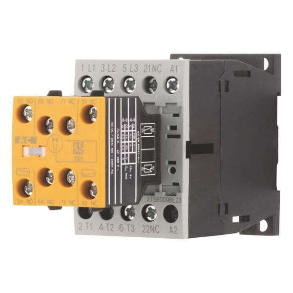 EATON - Sicherheitsschütz, 380 V 400 V: 4 kW, 2 S, 3 Ö, 230 V 50 Hz, 240 V 60 Hz, Wechselstrombetätigung, Schraubklemmen, Mit Mirror-Kontakt (nicht