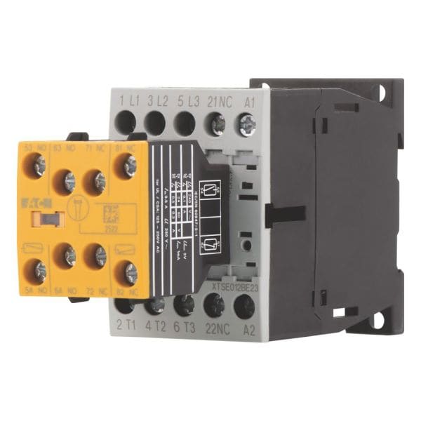 EATON - Sicherheitsschütz, 380 V 400 V: 5,5 kW, 2 S, 3 Ö, 24 V DC, Gleichstrombetätigung, Schraubklemmen, Mit Mirror-Kontakt (nicht für Mikroschalte
