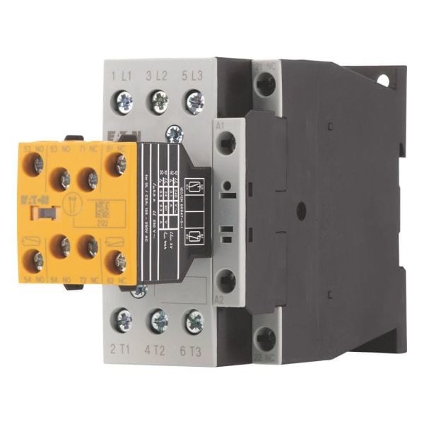 EATON - Sicherheitsschütz, 380 V 400 V: 11 kW, 2 S, 3 Ö, 110 V 50 Hz, 120 V 60 Hz, Wechselstrombetätigung, Schraubklemmen, Mit Mirror-Kontakt (nicht