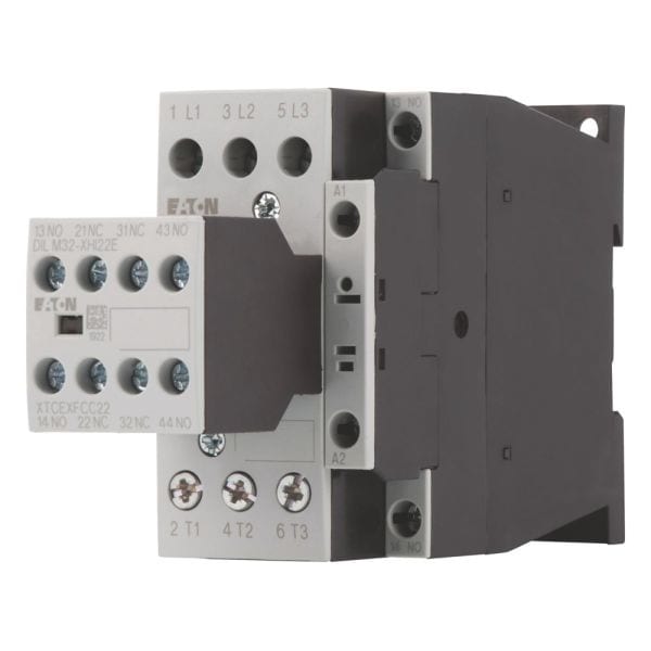 EATON - Leistungsschütz, 380 V 400 V 11 kW, 2 S, 2 Ö, RDC 24: 24 - 27 V DC, Gleichstrombetätigung, Schraubklemmen