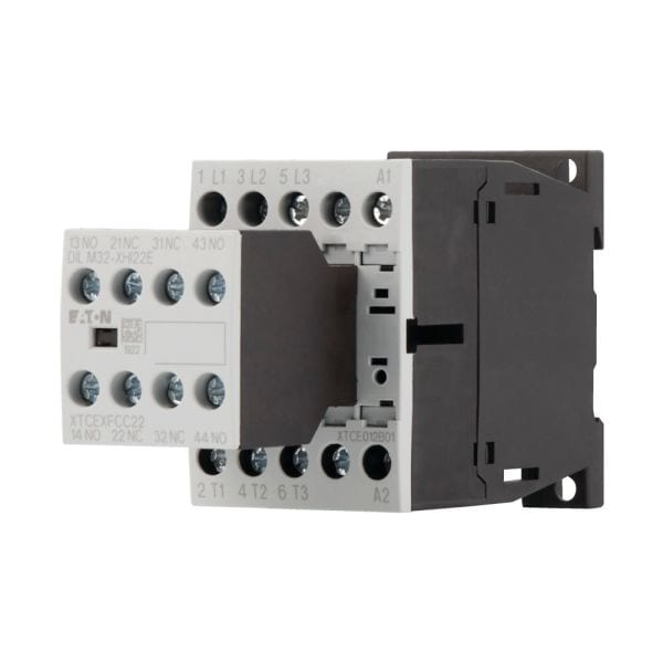 EATON - Leistungsschütz, 380 V 400 V 5,5 kW, 2 S, 2 Ö, 24 V DC, Gleichstrombetätigung, Schraubklemmen