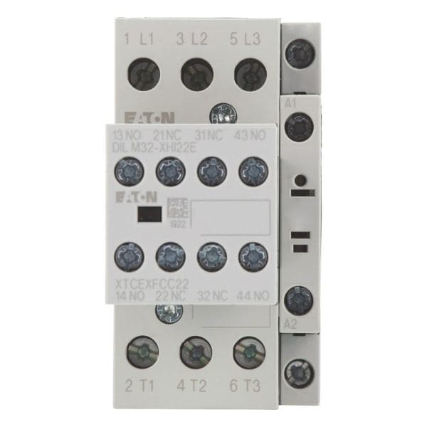 EATON - Leistungsschütz, 380 V 400 V 7,5 kW, 2 S, 2 Ö, RDC 24: 24 - 27 V DC, Gleichstrombetätigung, Schraubklemmen