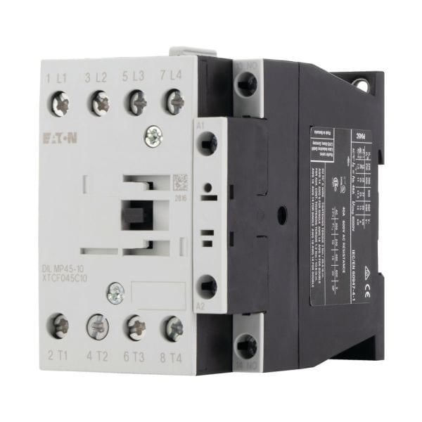 EATON - Leistungsschütz, 4-polig, Wechselstrombetätigung, AC-1: 45 A, 1 S, 110 V 50 Hz, 120 V 60 Hz, Schraubklemmen