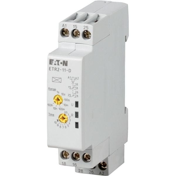 EATON - Zeitrelais, 2 W, 0,05 s - 100 h, ansprechverzögert, 24 - 240 V AC 50/60 Hz, 24 - 48 V DC
