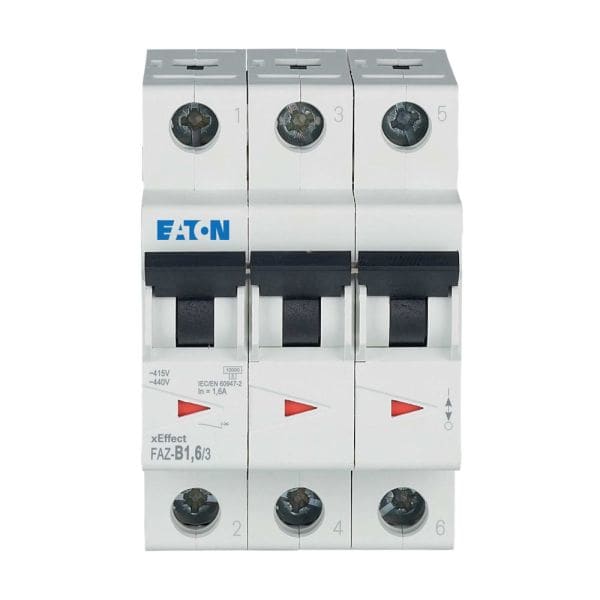 EATON - Leitungsschutzschalter, 1,6 A, 3p, Charakteristik: B