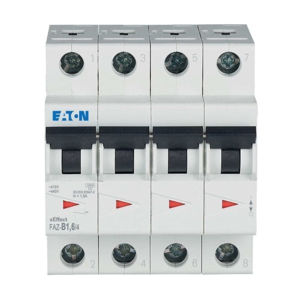 EATON - Leitungsschutzschalter, 1,6 A, 4p, Charakteristik: B