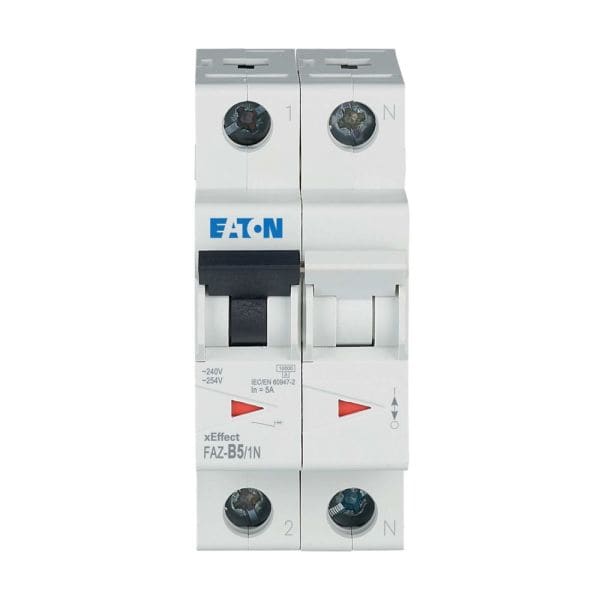 EATON - Leitungsschutzschalter, 5 A, 1p+N, Charakteristik: B