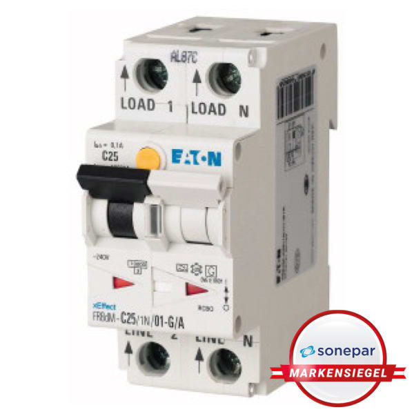EATON - MS! FI/LS-Kombischalter,10A,30mA,Leitungsschutzschalter Typ C Auslösecharak.