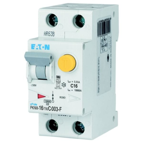 EATON - RCBO C 16 A 1 + N 30 mA Empfindlichkeit F