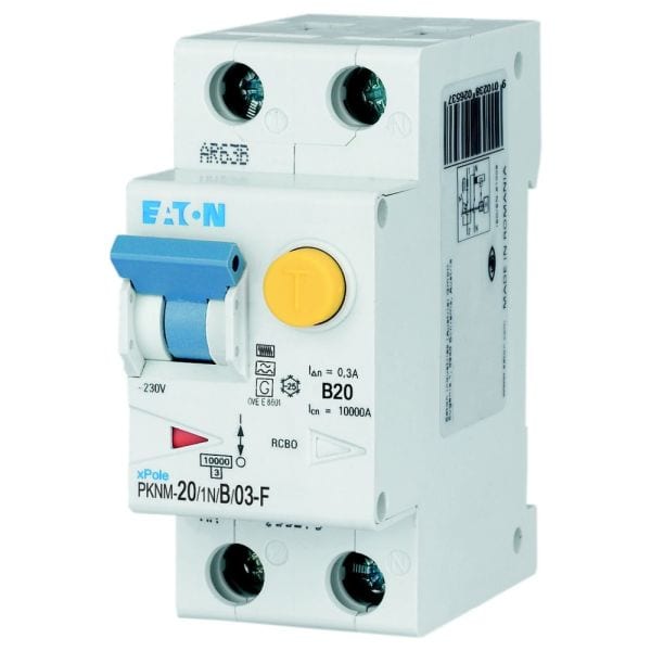 EATON - RCBO B 20 A 1 + N 300 mA Empfindlichkeit F