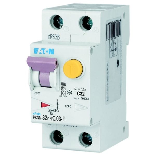 EATON - RCBO C 32 A 1 + N 300 mA Empfindlichkeit F