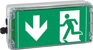 EATON - Ex-Rettungszeichenleuchte EXIT V-CG-S für Notlichtfunktion für Zone 1/21, Piktogramm: DIN ISO 7010, Pfeil: 6 Uhr