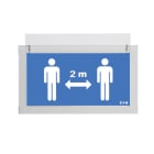 EATON - CrystalWay Sicherheitsabstandsleuchte mit 1+2m Piktogrammen