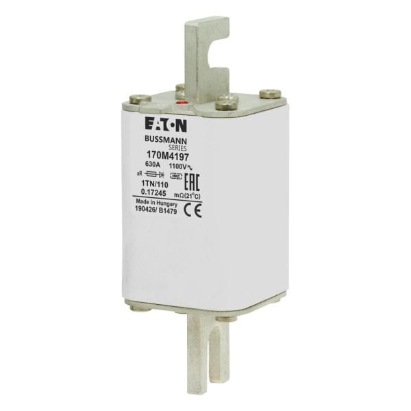 EATON - Sicherungseinsatz, superflink, 630 A, AC 1100 V, 100 kA, size 1, 53 x 66 x 138 mm, aR, DIN, IEC, Kennmelder Typ T