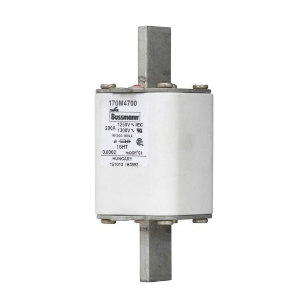 EATON - Sicherungseinsatz, 200 A, AC 1250 V, 100 kA, size 1, 53 x 63 x 135 mm, aR, IEC, Kennmelder Typ T, spannungsführende Grifflasche