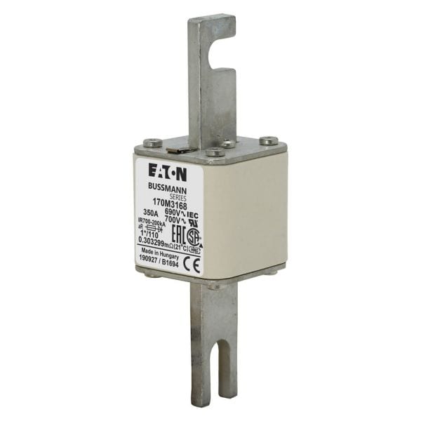 EATON - Sicherungseinsatz, superflink, 350 A, AC 690 V, 200 kA, compact size 1, 45 x 45 x 134 mm, aR, DIN, IEC, einfacher Kennmelder