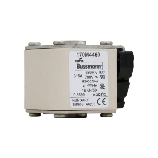 EATON - Sicherungseinsatz, superflink, 315 A, AC 690 V, 200 kA, size 1, aR, IEC, UL, quadratischer Körper mit bündigen Endkontakten