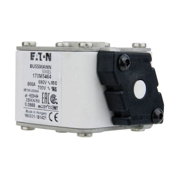 EATON - Sicherungseinsatz, superflink, 800 A, AC 690 V, 200 kA, size 2, aR, IEC, UL, Kennmelder Typ K