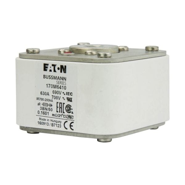 EATON - Sicherungseinsatz, superflink, 630 A, AC 690 V, 200 kA, size 3, aR, IEC, UL, einfacher Kennmelder
