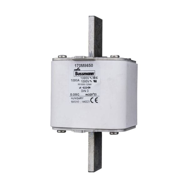EATON - Sicherungseinsatz, superflink, 1000 A, AC 1000 V, DIN 3, 90 x 75 x 150 mm, aR, DIN, IEC, einfacher Kennmelder, spannungsführende Grifflasche