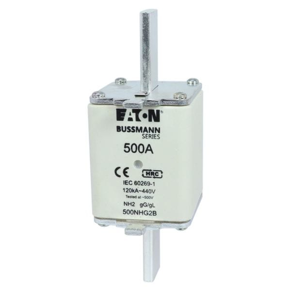 EATON - Sicherungsverbindung, LV, 500 A, AC 440 V, NH2, gL/gG, IEC, Doppelkennmelder, spannungsführende Grifflasche