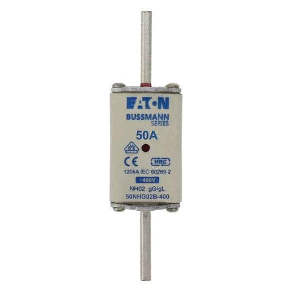 EATON - Sicherungsverbindung, LV, 50 A, AC 400 V, NH02, gL/gG, IEC, Doppelkennmelder, spannungsführende Grifflasche